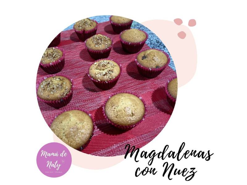 Magdalenas con nuez